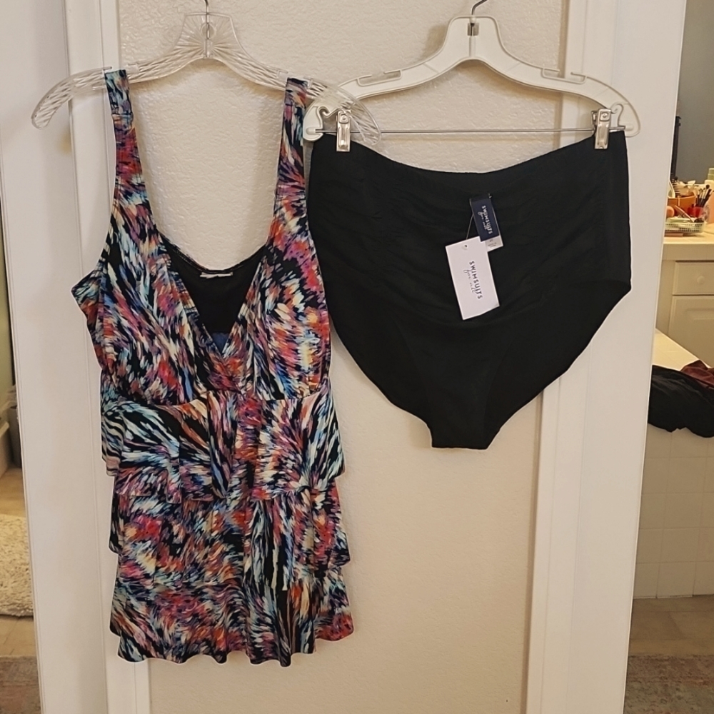 NWT Swimsuits with Tummy Control High Waist Swimsuit Bottom Size 20 and top